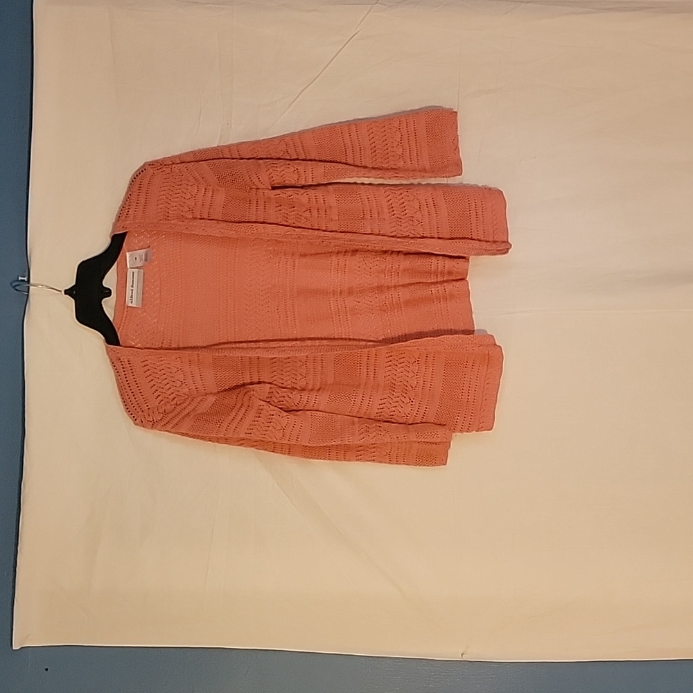 Size Petite Medium coral cardigan